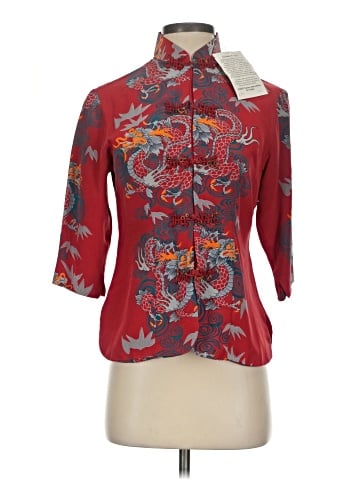 Avanti 3/4 Sleeve Silk Top (view 1)