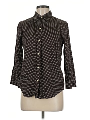 Lauren by Ralph Lauren 3/4 Sleeve Button-Down Shirt (view 1)