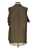 Express 100% Polyester Brown Short Sleeve Blouse Size L - photo 2