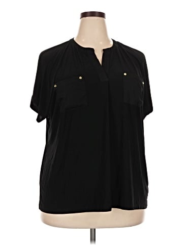 Anne Klein Short Sleeve Blouse (view 1)