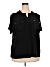 Anne Klein Black Short Sleeve Blouse Size XL - photo 1