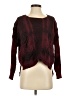 Knot Sisters 100% Acrylic Plaid Burgundy Pullover Sweater Size S - photo 1