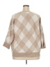 89th & Madison Checkered-gingham Tan Pullover Sweater Size 3X - photo 2