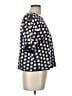 Madewell 100% Cotton Polka Dots Blue Short Sleeve Blouse Size L - photo 4