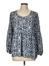 Max Studio 100% Polyester Teal 3/4 Sleeve Blouse Size L - photo 1