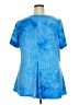 Avenue Blue Short Sleeve Blouse Size 22 Plus - photo 2