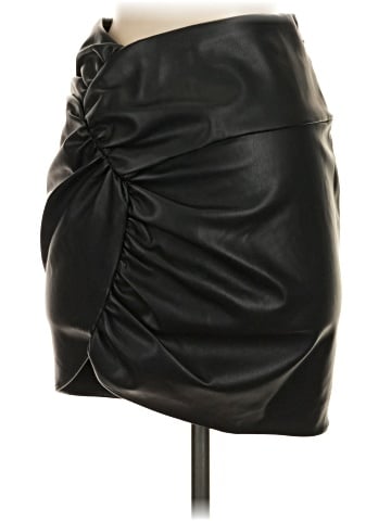 ASTR The Label Faux Leather Skirt (view 2)
