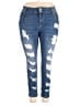 rue21 Hearts Blue Jeans Size 20 - photo 1