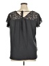 Ann Taylor LOFT 100% Polyester Gray Short Sleeve Top Size XL - photo 2
