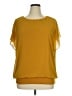 VIISHOW Yellow Short Sleeve Blouse Size XL - photo 1