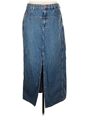 Madewell Denim Western Maxi Skirt in Emario Wash (view 1)