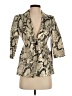 Bebe Animal Print Gold Blazer Size 2 Petite - photo 1