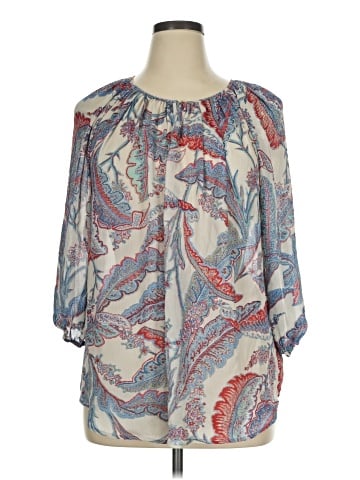 Chaps 3/4 Sleeve Blouse (view 1)
