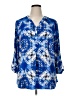 JM Collection 100% Polyester Blue 3/4 Sleeve Blouse Size XL - photo 1