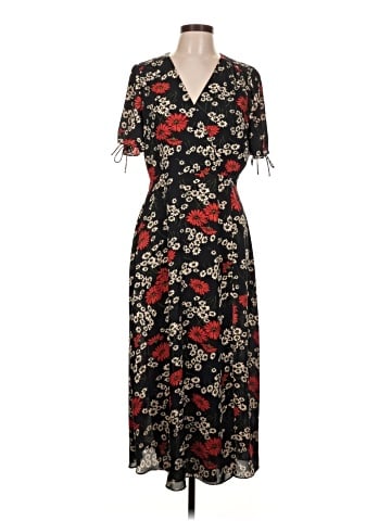 Madewell Peekaboo-Sleeve Midi Dress in Hillside Daisies (view 1)