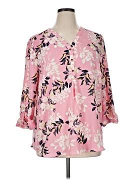 Jm Collection 3/4 Sleeve Blouse