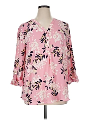 JM Collection 3/4 Sleeve Blouse (view 1)