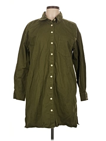 Madewell Mini Shirtdress in (Re)generative Chino (view 1)