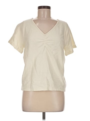 Madewell Ottoman Jacquard Ruched-Front Top (view 1)