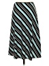 Wrapper Stripes Teal Casual Skirt Size S - photo 1