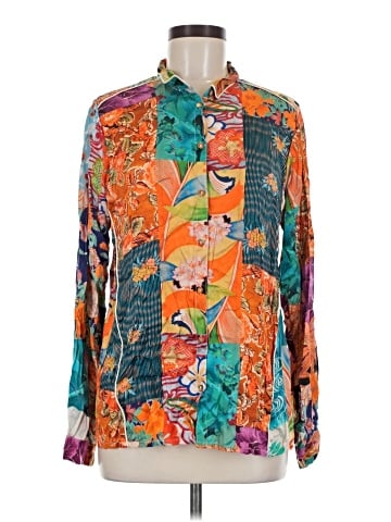 Johnny Was Long Sleeve Silk Top (view 1)