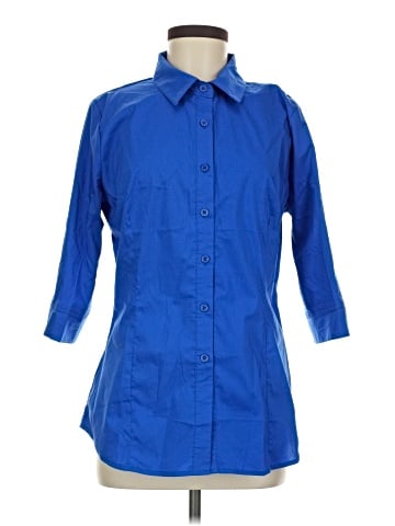 HOTOUCH 3/4 Sleeve Button-Down Shirt (view 1)