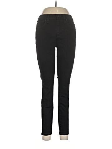Madewell 9" Mid-Rise Skinny Jeans in ISKO Stay Black&trade; (view 1)