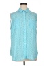 Talbots Outlet 100% Polyester Teal Sleeveless Blouse Size XL - photo 1
