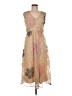 Taylor 100% Polyester Paisley Tan Cocktail Dress Size 8 (estimated) - photo 1