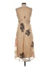 Taylor 100% Polyester Paisley Tan Cocktail Dress Size 8 (estimated) - photo 2