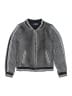 Truly Me 100% Polyester Checkered-gingham Gray Track Jacket Size 12 - photo 1