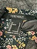 Forever 21 100% Polyester Floral Black Casual Dress Size L - photo 7