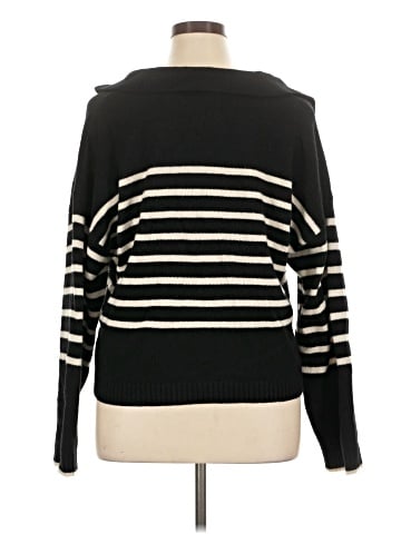 Madewell Cashmere-Wool Blend Polo-Collar Sweater in Stripe (view 2)