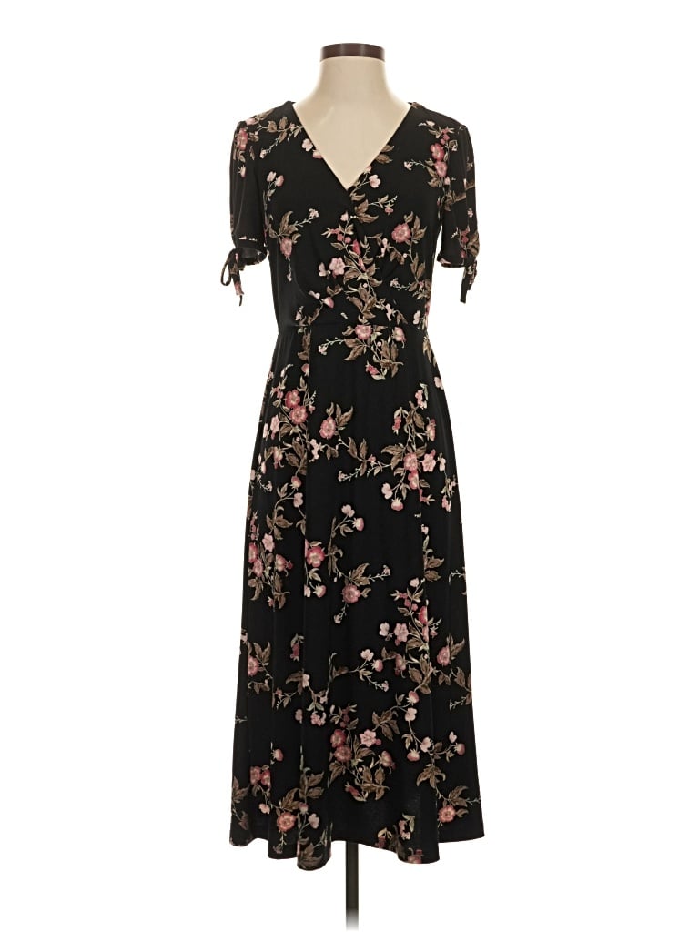Pre-owned Chaps Casual Dress In Black