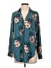 Candie's 100% Polyester Floral Teal 3/4 Sleeve Blouse Size S - photo 1