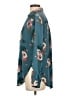 Candie's 100% Polyester Floral Teal 3/4 Sleeve Blouse Size S - photo 5