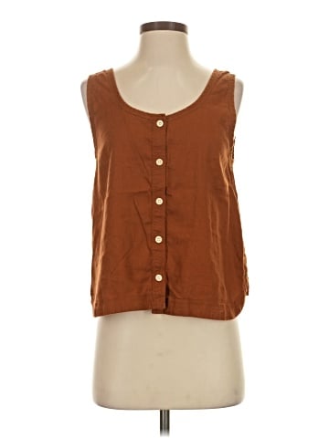 Madewell Hemp-Blend Shirttail Tank Top (view 1)