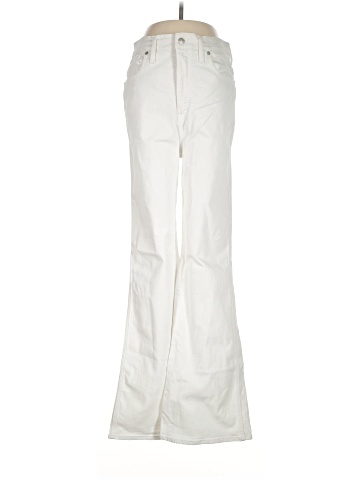Madewell 11" High-Rise Flare Jeans in Tile White (view 1)
