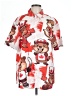 Unbranded Print Red Short Sleeve Button-Down Shirt Size L - photo 1