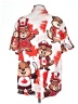 Unbranded Print Red Short Sleeve Button-Down Shirt Size L - photo 2