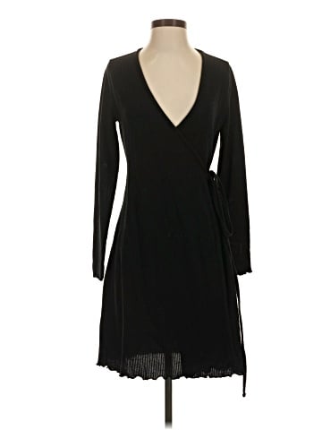 Madewell Ribbed Knit Wrap Mini Dress (view 1)