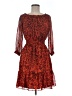 Nine West 100% Polyester Animal Print Red Cocktail Dress Size M - photo 1