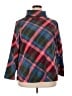 Talbots 100% Polyester Plaid Teal Poncho Size 3X Petite - photo 1
