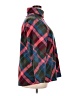 Talbots 100% Polyester Plaid Teal Poncho Size 3X Petite - photo 4