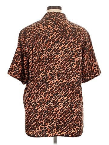 Sandro Short Sleeve Silk Top (view 2)