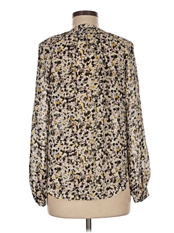 Theory Long Sleeve Silk Top (view 2)