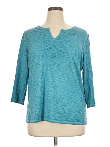 St. John's Bay 3/4 Sleeve Top (view 1)