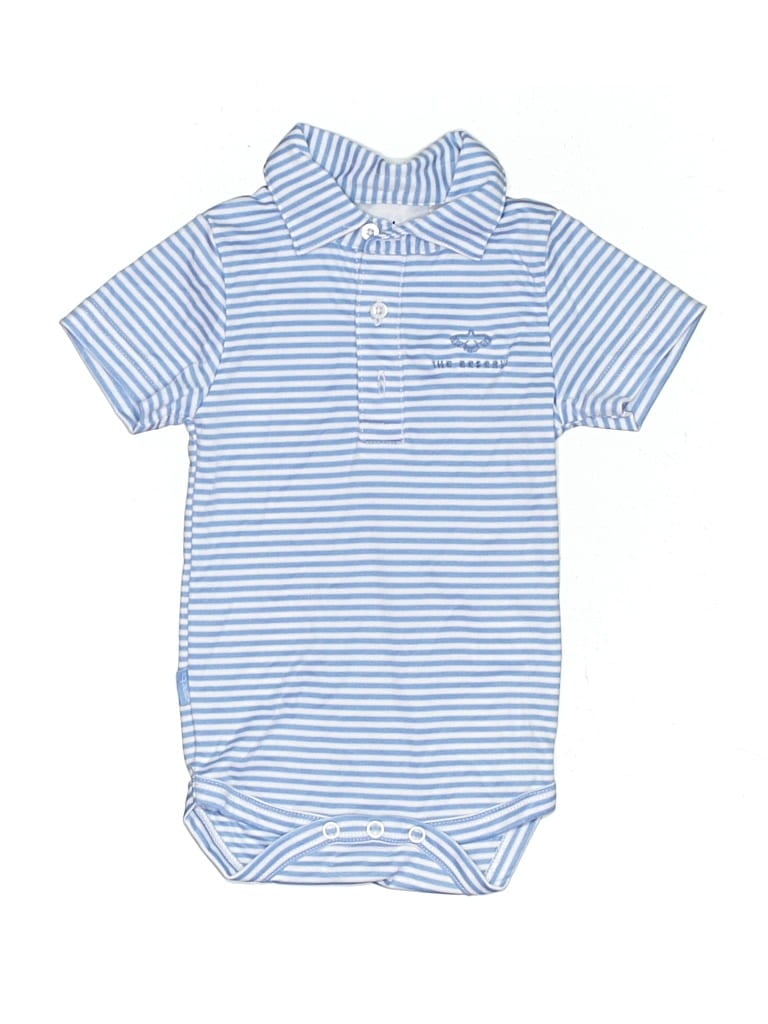 Pre-owned Garb Babies' Short Sleeve Onesie In Blue