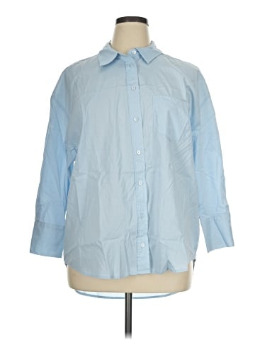 Liverpool Los Angeles 3/4 Sleeve Button-Down Shirt (view 1)