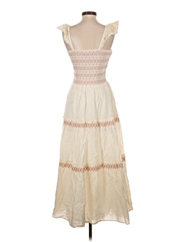 Madewell Lucie Smocked Tiered Midi Dress (view 2)